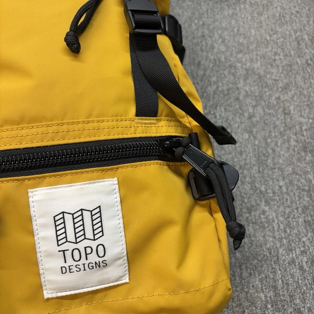 Topo Designs Rover Pack Mini All Yellow Cinch Top Backpack Small Laptop Fits